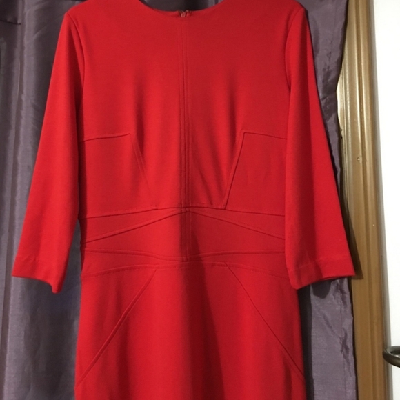 mango suit red dress